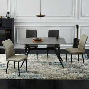 Table de salle à manger italienne noire en pierre frittée - Product Image 6