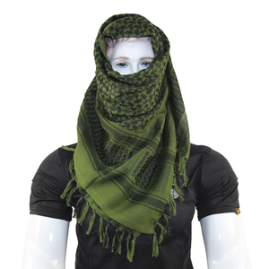 Shemagh Palestine Keffiyeh ผ้าคอตตอน100% สำหรับผู้ชาย, ผ้าพันหัวเพนท์บอลสำหรับเดินป่ากลางแจ้งทะเลทรายแนวยุทธวิธี - Product Image 2