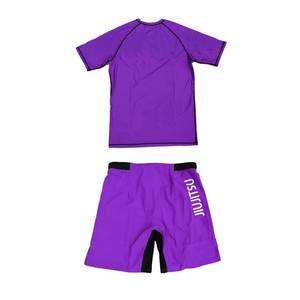 Factory Wholesale Rash Guard <b>Shorts</b> Set <b>Stretch</b> Mixed Martial Arts Custom Logo Sublimation Printing Service Private Label - Product Image 3