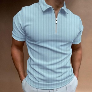 เสื้อโปโลผู้ชายคุณภาพดีสำหรับฤดูร้อน ผ้าฝ้าย 100% สไตล์ลำลองธุรกิจ สีพื้น ปักลาย แขนสั้น ปกเสื้อพิมพ์ลาย - Product Image 4