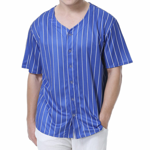 Maillot de baseball personnalisé pour hommes Maillots de softball vierges de couleur bleue - Product Image 1