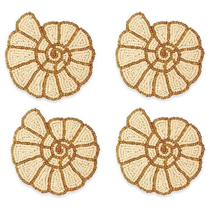 Dessous de verre faits à la main sous-verres perlés décor de perles de rocaille brodé tapis de boisson Boho accessoires pour la maison Unique par glowin fashion - Product Image 4