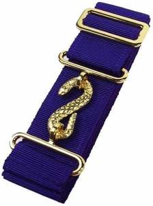 New Arrival Masonic Belt Extender Green Leather Made <b>Embroidery</b> Leather <b>Material</b> and Senior Warden Rank - Product Image 2