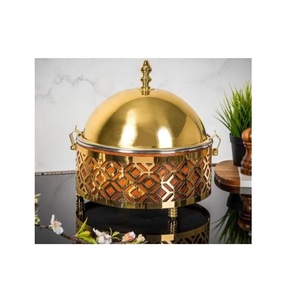 Made of Metal Round <b>Food</b> Warmer Casserole Equipment Home Decoration <b>Food</b> Warmer Chaffing Dishes for Hotel Supplies - Product Image 1