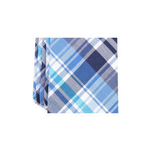 Cravatta Skinny da Uomo Bar III Owens a Quadri Blu Scuro, Taglia Regular, Stampa Casual con Design Paisley in Lana, Seta e Poliestere per Feste - Product Image 2