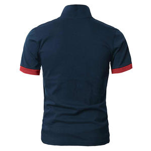 Polo de manga corta para hombre, estilo de camiseta, ropa de calle de moda, cuello con patrón de moda, polos informales de negocios para hombre - Product Image 2