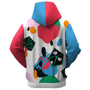 Vente en gros de pull d'hiver décontracté grande taille imprimé sur mesure sweat à capuche en molleton de polyester confortable avec tissage tricoté en jersey - Product Image 3