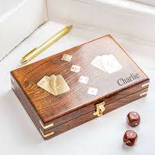 Handmade Wooden Playing Card <b>Storage</b> <b>Box</b> <b>Decorative</b> 2-Packet Card Holder - Product Image 5