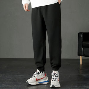 กางเกงวอร์มกีฬาวิ่งลำลองสำหรับผู้ชายกางเกงวอร์มเอวยางยืดแบนวาฟเฟิลแบบผูกเชือกหนากางเกงแฟชั่นฤดูใบไม้ผลิฤดูร้อนฤดูใบไม้ร่วง - Product Image 6