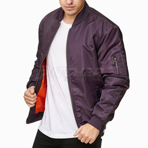 Latest Design <b>Men's</b> Casual Winter Bomber <b>Jacket</b> with Zipper Closure Collarless Waterproof Wholesale - Product Image 3