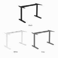 Bureau électrique réglable en hauteur avec double moteur dissimulé, 3 niveaux, pieds ovales, stable, ergonomique, minimaliste, extensible