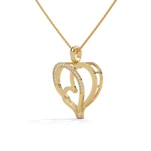 Colgante de corte brillante de diamante cultivado en laboratorio chapado en oro de 14 quilates de lujo Declaración de moda Colgantes finos Encantos Abastecimiento ético - Product Image 2