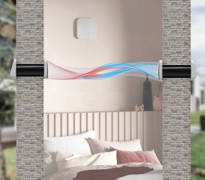 BSK Zephyr Mini Échangeur de Chaleur Céramique Intelligent Contrôlé par Application WiFi, Unité de Ventilation à Récupération de Chaleur Flexible et Moderne pour Cuisine et Atelier - Product Image 1