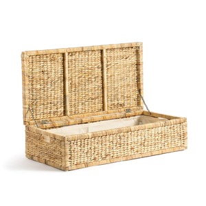 Baúl de Almacenamiento de Jacinto de Agua Natural, Tejido a Mano, Baúl para Debajo de la Cama, Baúles de Fibra Sostenible - Product Image 3