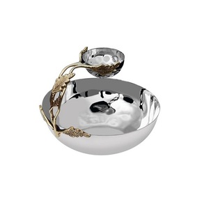 Cuenco decorativo de acero inoxidable hecho a mano forma redonda tamaño personalizado tuerca fechas cuenco para servir al precio más barato - Product Image 1