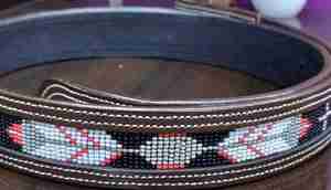 <b>Directly</b> Exported From India Best Quality Custom Made Genuine Western <b>Beaded</b> Belts with Stud Design Metal Material - Product Image 2