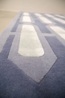 Tapis épais à poils longs en laine de Nouvelle-Zélande de qualité supérieure, en latex, fait à la main, anti-déchirure, anti-taches, bleu, moderne, pour salon, chambre à coucher