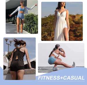 Pantalones cortos de gimnasio personalizados de cintura alta para mujer al por mayor, 25 colores, poliéster transpirable, atléticos, para yoga y motorista, pantalones cortos para correr - Product Image 6