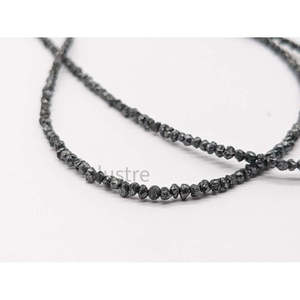 BESTSELLER Perles de diamant brut noir non taillé 100 % naturel, brins de diamants en vrac pour la création de bijoux personnalisés, cadeau d'anniversaire - Product Image 3