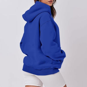 Sweats à capuche épais pour femmes 100% coton Fourrure à l'intérieur Vêtements chauds d'hiver Impression de logo de marque personnalisée Fabricant OEM - Product Image 3