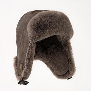 Sombrero de aviador de cuero de nuevo diseño clásico al por mayor, gorro de invierno impermeable transpirable para exteriores, color personalizado, ropa cálida de moda - Product Image 3