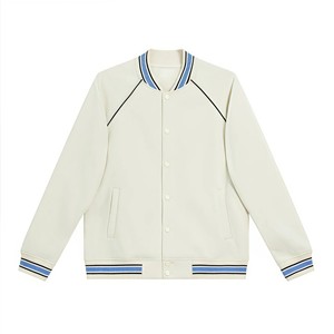 Embroidery Unisex Varsity Windbreaker Jacket with Stand Collar and Front Logo <b>Heated</b> Breathable Winter <b>Coat</b> - Product Image 2