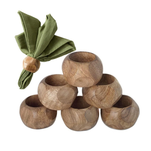 Servilleteros de madera de olivo Natural de calidad superior, decoración de mesa elegante de madera rústica y accesorios de comedor a un precio económico - Product Image 2