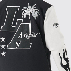 Plus-Size Men's Varsity Jacket Front Sustainable <b>Buttons</b> Breathable Quick Dry Lightweight Warm Custom Fit High Fashion Winter - Product Image 5