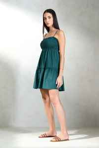 Wholesale Latest Design Plain Cotton <b>Dress</b> Sleeveless Casual <b>Short</b> Ladies <b>Dress</b> Summer Smocking Mini <b>Dress</b> - Product Image 6