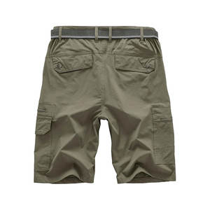 กางเกงขาสั้นผ้าฝ้ายสำหรับผู้ชายแบบหรูหราสำหรับฤดูร้อนเสื้อผ้าแนวสตรีทเอวระดับกลางระบายอากาศได้ผ้า100% เชือกผูกแบบลำลองด้านหน้าแบบถัก - Product Image 2