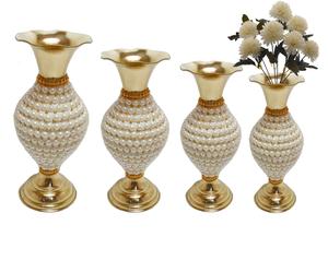 แจกันเหล็กประดับชายฝั่งที่ทันสมัยแจกันอลูมิเนียมทองเหลืองสุดหรูแจกันตั้งพื้นทำด้วยมือสำหรับงานแต่งงานของตกแต่งบ้าน - Product Image 3