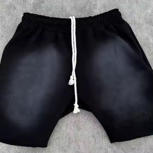 Custom Logo High Quality French Terry Cotton Patch Stitching <b>Shorts</b> Acid Wash Distressed <b>Shorts</b> for <b>Men</b> - Product Image 6