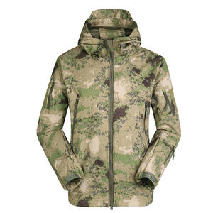 Chaqueta de Caza Softshell Térmica de Invierno Impermeable Cortavientos Transpirable Camuflaje Naranja para Clima Húmedo - Product Image 3
