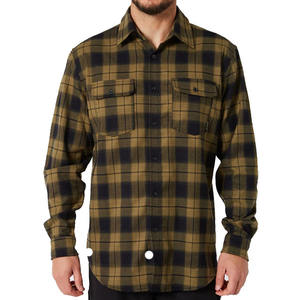 Camisa de Franela de Manga Larga para Hombre, Personalizada, Nueva, Moderna, Holgada, Informal, Diseño a Cuadros, Tejido Transpirable - Product Image 6