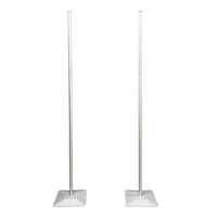 2 supports de colonne de ballons réglables, supports de colonne de fleurs en tube d'alliage d'aluminium