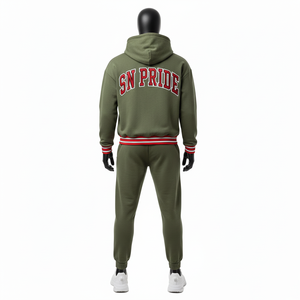 ชุดวอร์มมีฮู้ดแบบสั่งทำพิเศษ คุณภาพสูง ทรงปกติ ใส่ได้ทั้งชายและหญิง สำหรับฤดูหนาว ผ้าฝ้าย 100% ซับในผ้าฟลีซ ระบายอากาศได้ดี สวมใส่สบาย พร้อมปักโลโก้ตามสั่ง - Product Image 2