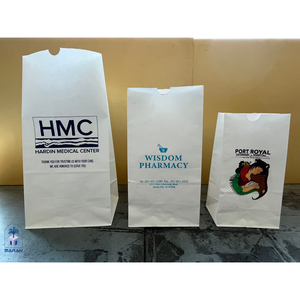 Sacs de pharmacie jetables en papier offset durable 60g avec logo personnalisé Marah Design, en vrac pour les aliments - Product Image 4