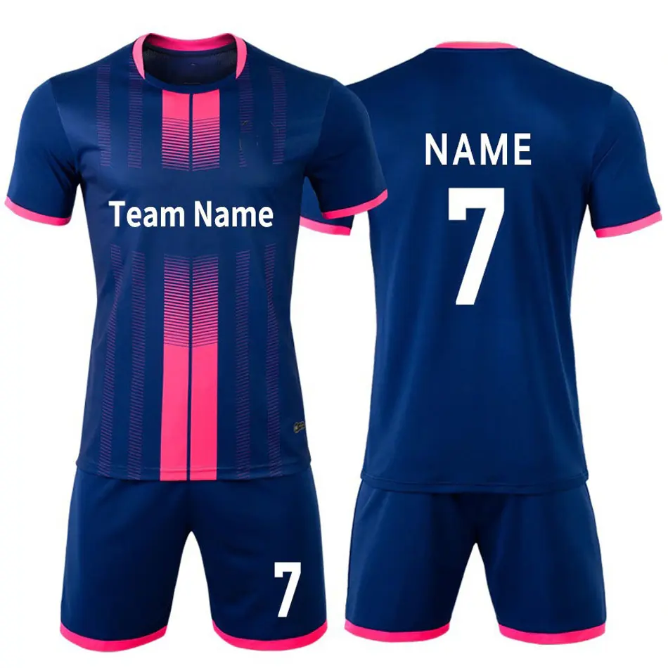 Conjunto de uniforme de fútbol personalizado, camiseta de equipo de secado rápido, último diseño, 2023