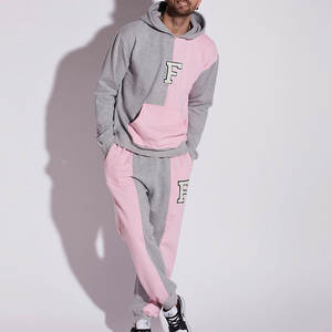 Ensemble de survêtements coupe ajustée à la mode pour hommes Survêtement personnalisé de couleur unie-Confortable et grande taille pour l'hiver - Product Image 1