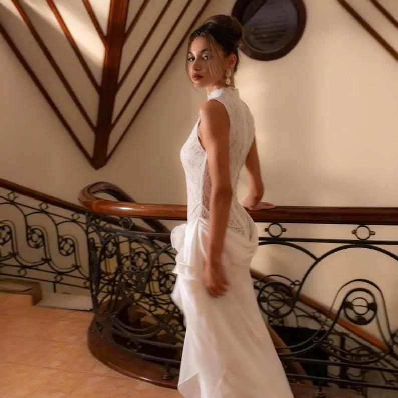 white silk slip dress wedding