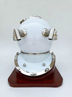 Vintage dix-huit pouces marine Mark V blanc Divers casque Antique Morse plongée en haute mer produit sportif promotionnel