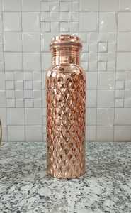 Large Unisex Hammered Ayurvedic <b>Copper</b> Water Bottle Direct Drinking Metal Vessel for Gym Use & Gifts Handmade <b>Copper</b> Bottles - Product Image 3
