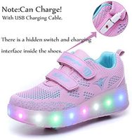 Chaussures de patin à roulettes pour enfants, baskets à roulettes pour garçons et filles, baskets de sport avec led pour Noël, anniversaire, cadeau de spectacle pour enfants