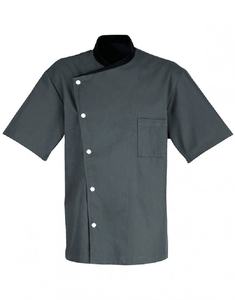 Unisex Professional Culinary <b>Uniform</b> Short-Sleeve Chef Coat Jacket Contrast Collar Caterers Restaurant Staff Food <b>Uniforms</b> - Product Image 5