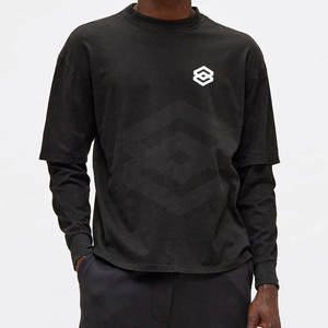 Camiseta de doble capa para hombre de último diseño de alta calidad a la venta 2025 camisetas casuales de estilo clásico a la venta en línea - Product Image 3