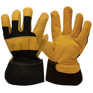 Guantes de Cuero Vacuno de Grado AB Industriales EN388 para Trabajadores Canadienses, 11 oz, 707, con Puño de Seguridad con Logotipo, Protección para Manos, Anticorte, Antideslizantes - Product Image 5