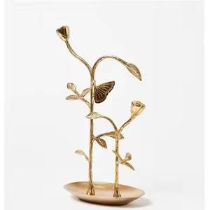 Iron Jewelry Display Stand Holder <b>Golden</b> T <b>Bar</b> Ring Earring Necklace Holder Eco-Friendly Multifunction Tabletop Rack - Product Image 3