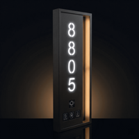 Plaque de porte LED moderne pour hôtel, numéro de chambre éclairé, signalisation d'accueil, panneau de direction pour chambre d'hôtes