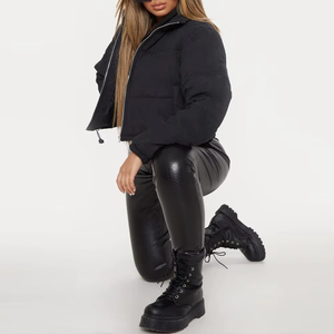 Veste courte d'hiver pour femme de haute qualité, meilleure vente, style personnalisé, manches longues, veste tissée courte - Product Image 3