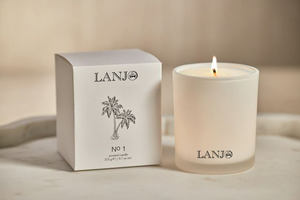 LANJO Custom Logo Organic Soy Wax Round Glass Jar Aromatherapy <b>Scented</b> Candle for Home Fragrance - Product Image 4